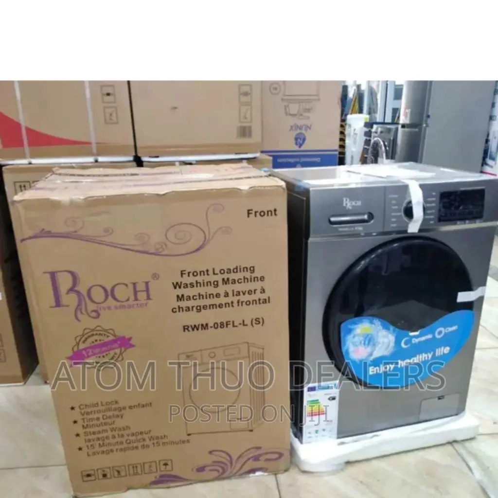 Automatic Roch RWM-08FL-L(S8 Kg Front Load Washing Machine 