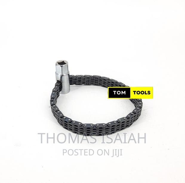 Flexible Pivoting Head Oil Filter Chain Wrench - thumbnail 3