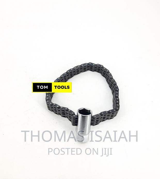 Flexible Pivoting Head Oil Filter Chain Wrench - main view