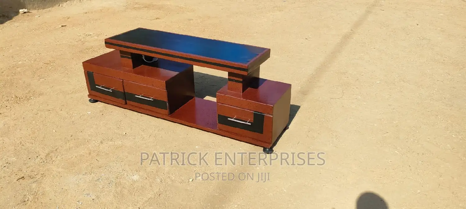 Morden Wooden TV Stand With LED Lights