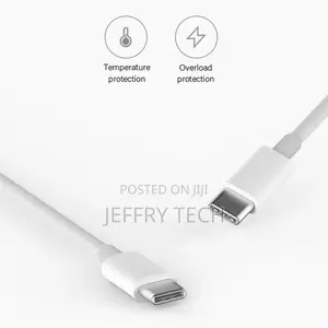 1m 3A Type-C Male to Male PD Fast Charging Cable-White