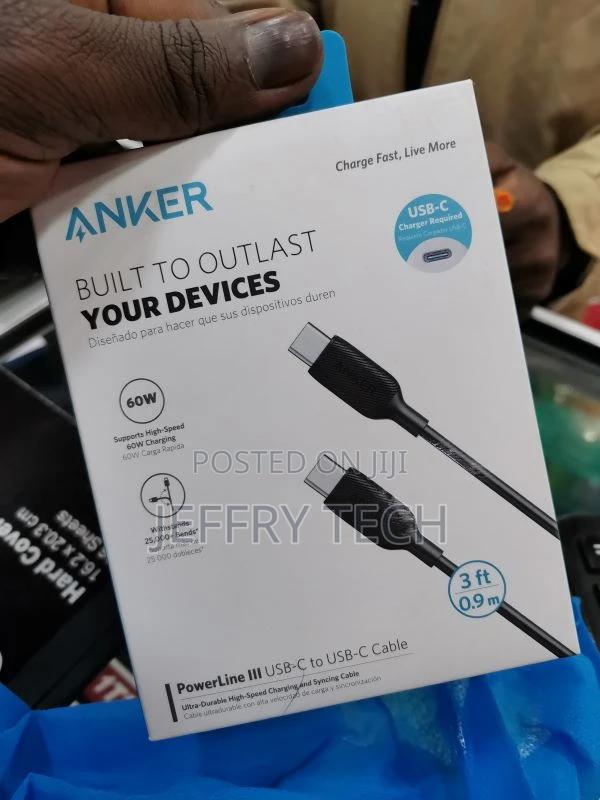 Anker 322 USB-C to USB-C 60W Cable (3ft) Nylon Braided – A81