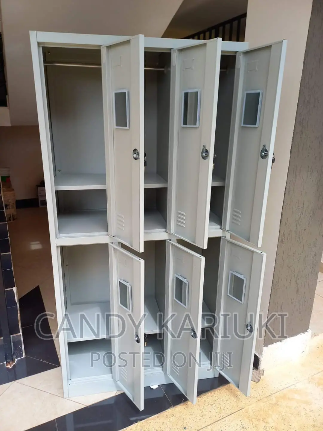 Spacious Staff Locker With 6 Compartments