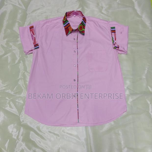 Customized Short Sleeve Pink Corporate Shirts - main view