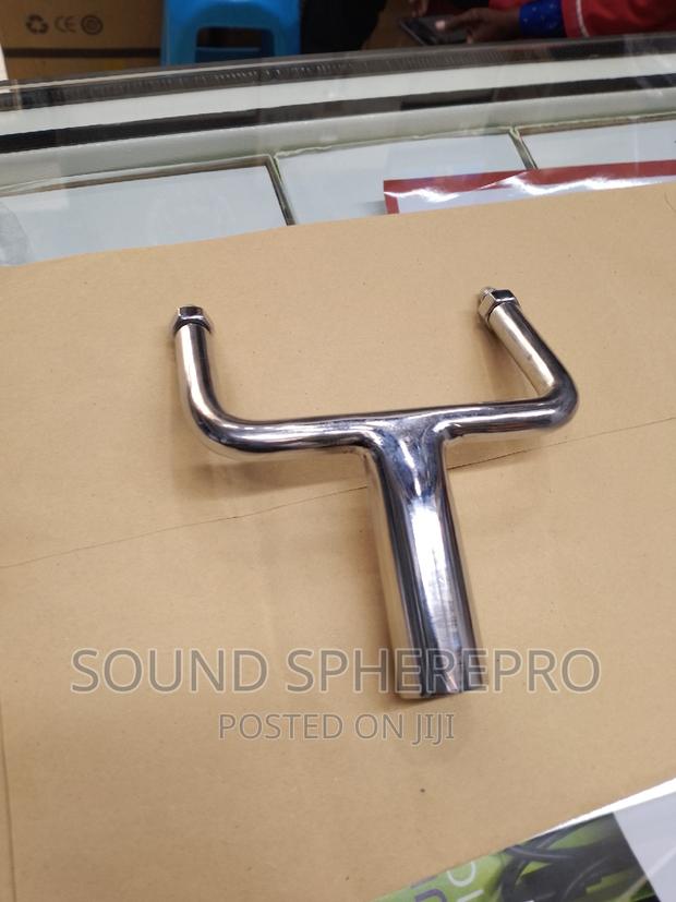 Chrome Double Microphone Stand