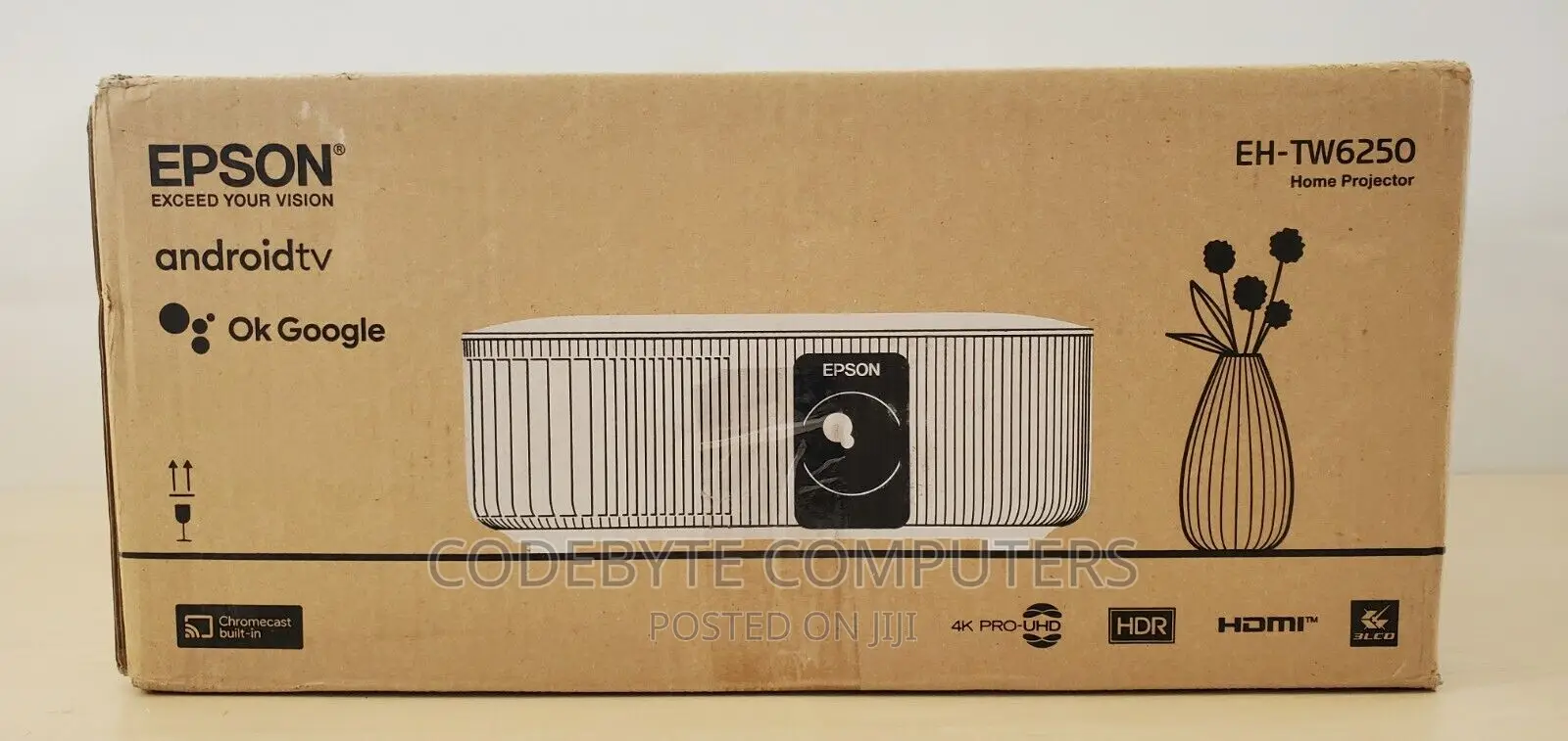 Epson EH-TW6250 PRO-UHD 2,800 Lumen Android TV Projector