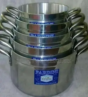 5 PCS With Lid Pardini Heavy Duty Stainless Steel Sufuria