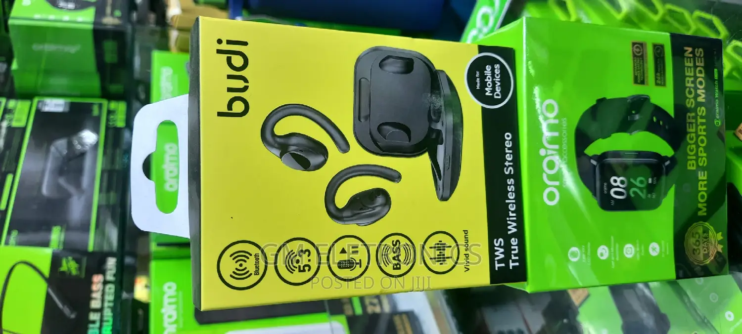 Budi TWS Wireless Stereo Earbuds.
