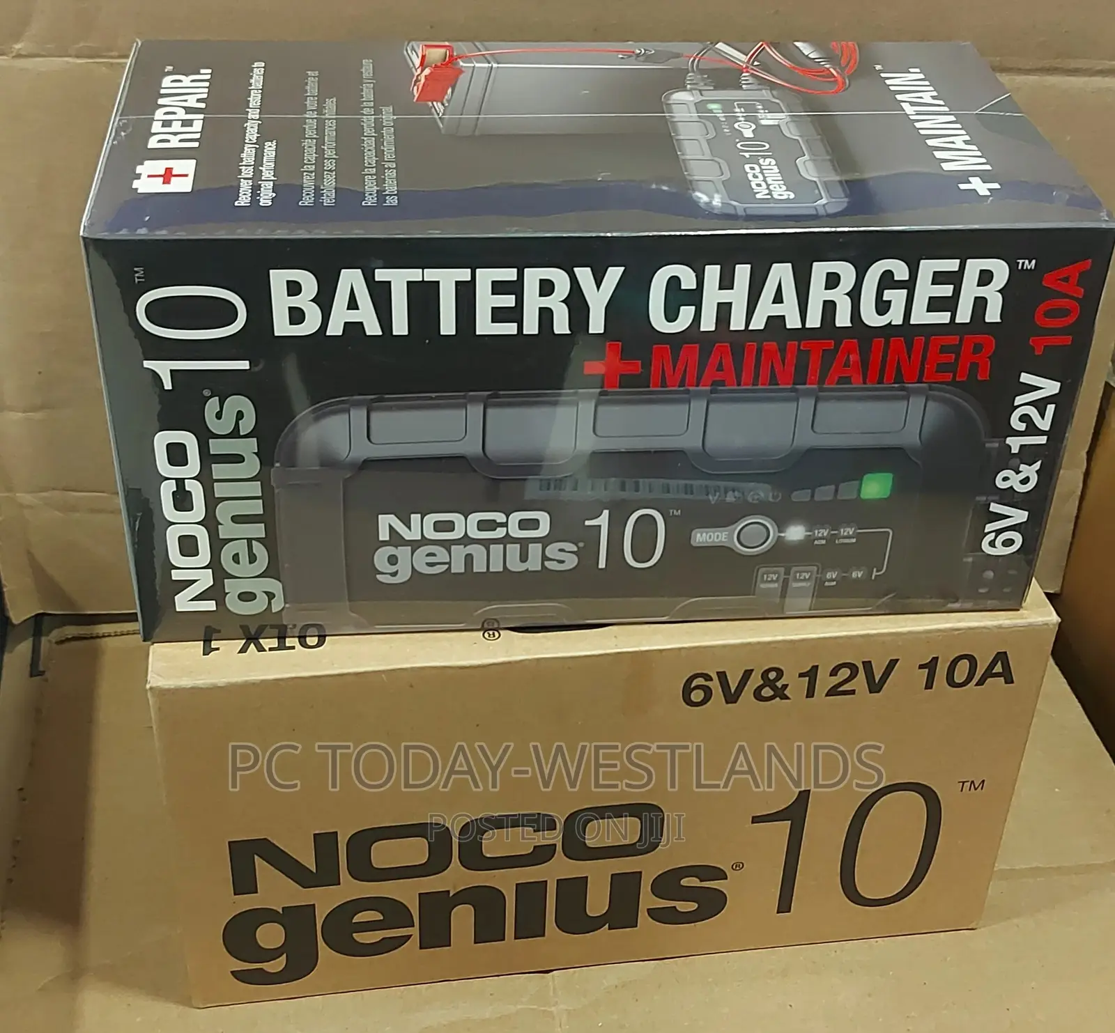 NOCO GENIUS10, 10A Smart Car Battery Charger, 6V and 12V