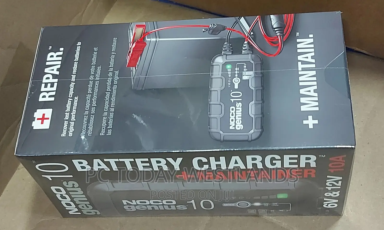 NOCO GENIUS10, 10A Smart Car Battery Charger, 6V and 12V