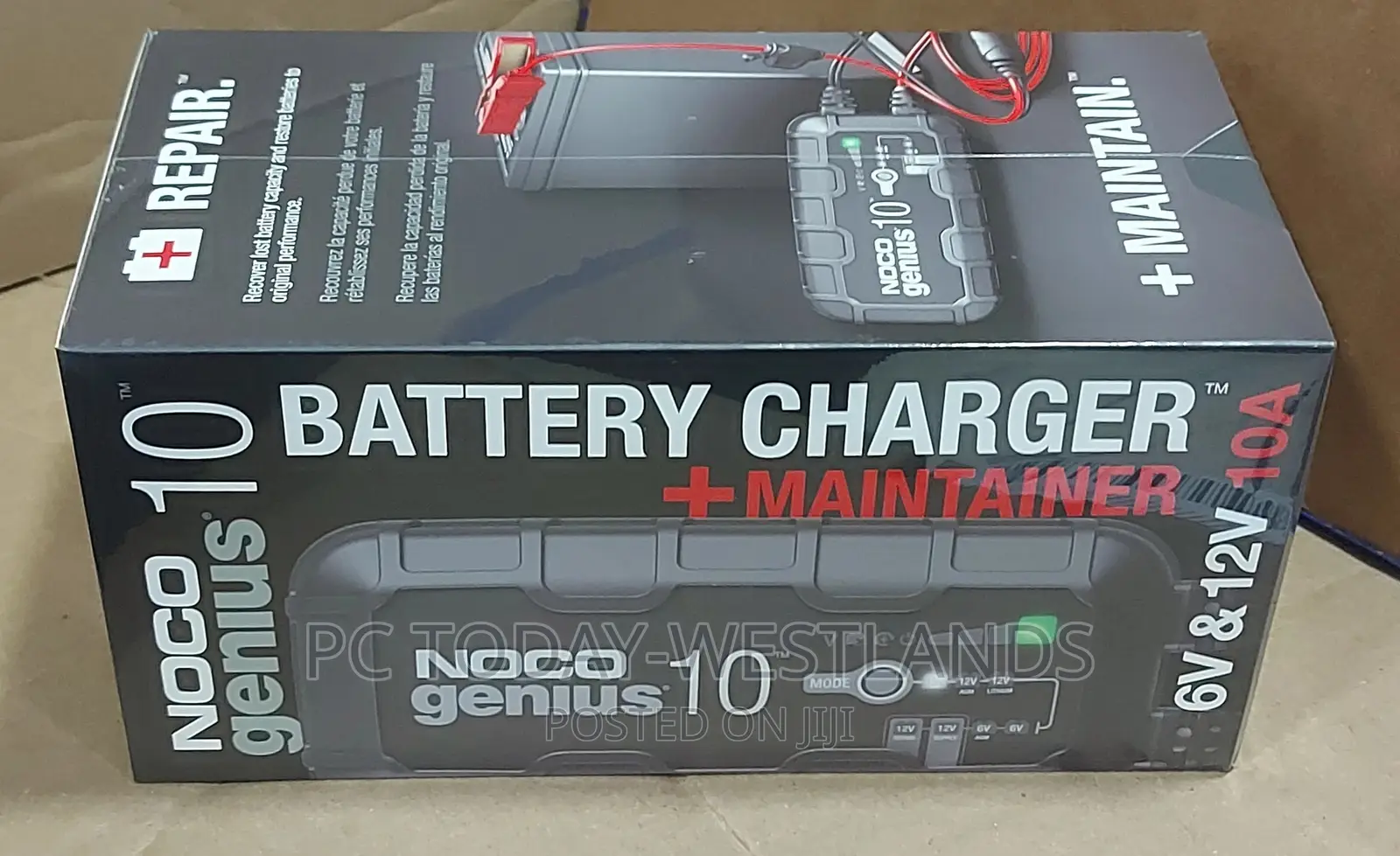 NOCO GENIUS10, 10A Smart Car Battery Charger, 6V and 12V