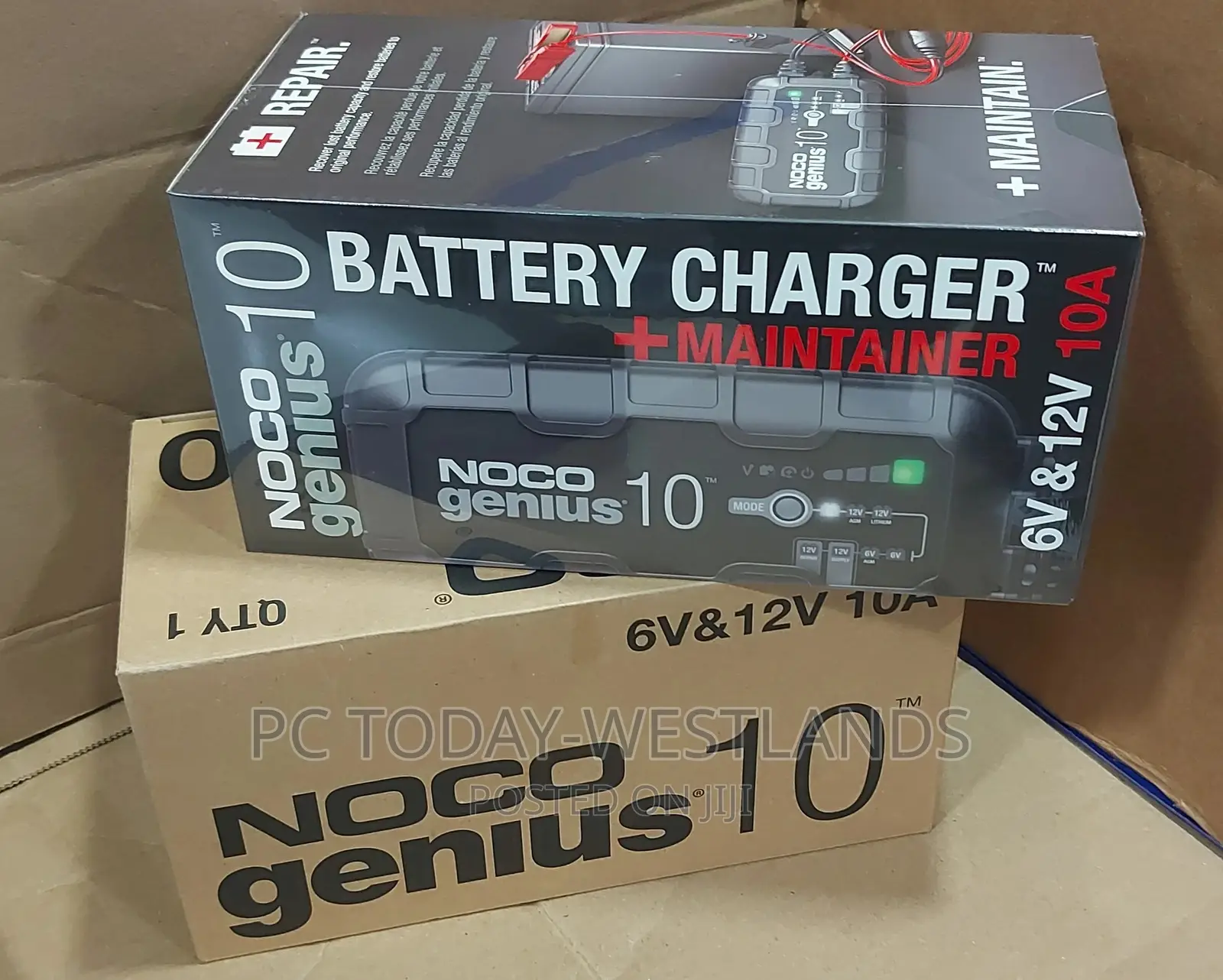 NOCO GENIUS10, 10A Smart Car Battery Charger, 6V and 12V