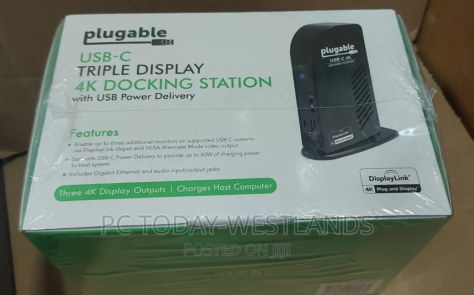 Plugable USB C Triple Display Docking Station Win/Mac