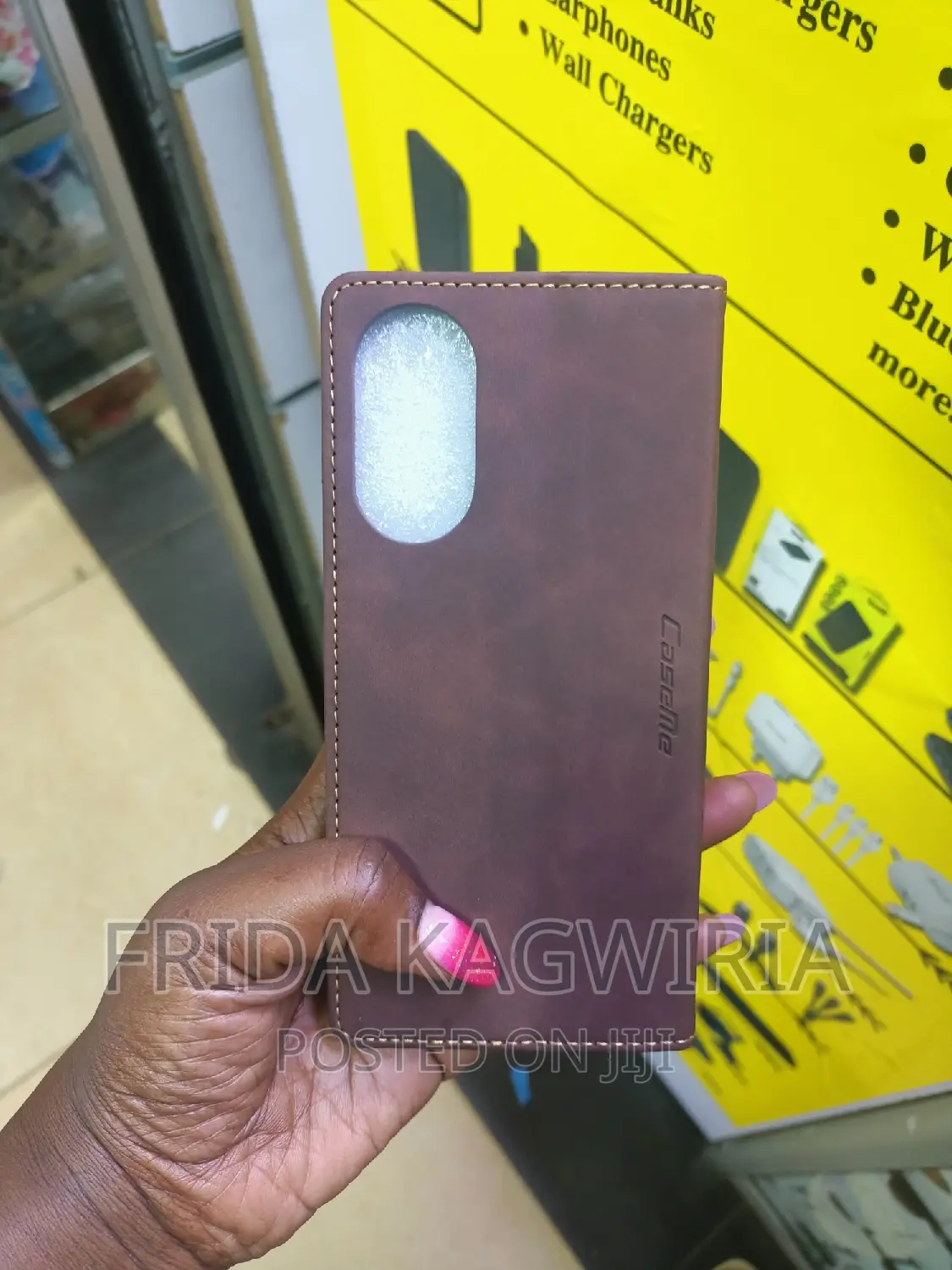 Caseme Leather Flip Case for Oppo A78( Coffee Brown)
