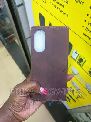 Caseme Leather Flip Case for Oppo A78( Coffee Brown)
