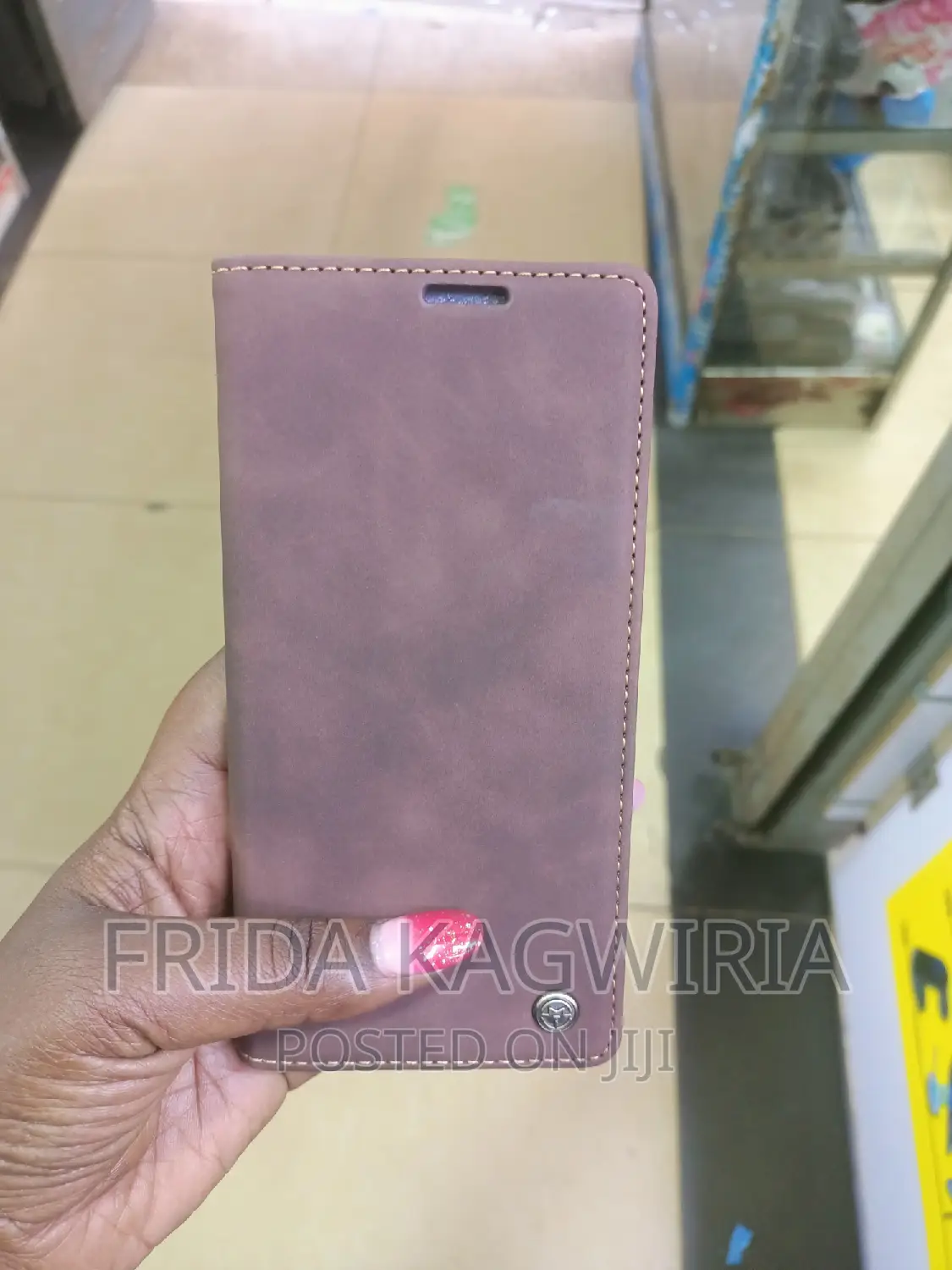 Caseme Leather Flip Case for Oppo A78( Coffee Brown)