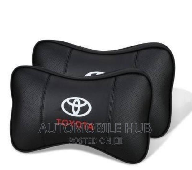 Branded Leather Toyota Headrest Neckrest Cushion