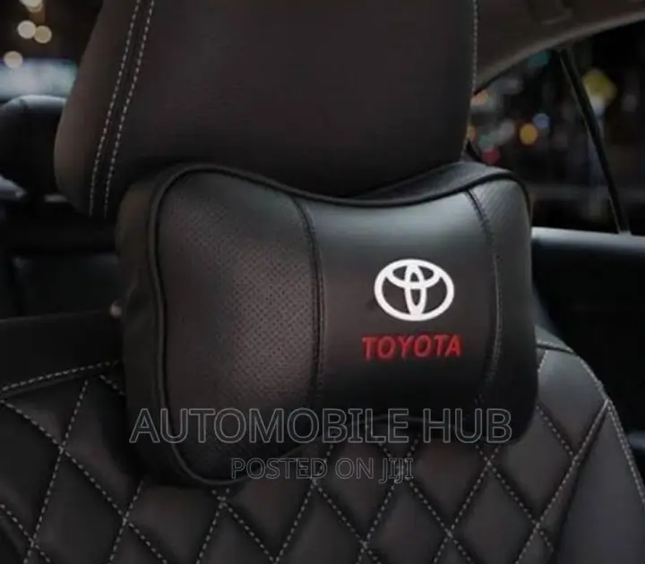 2pcs Leather Car Breathable Toyota Headrest Cusion
