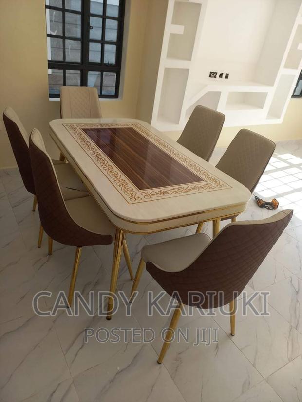 Elegant 6 Seater Pure Marble Dining Set