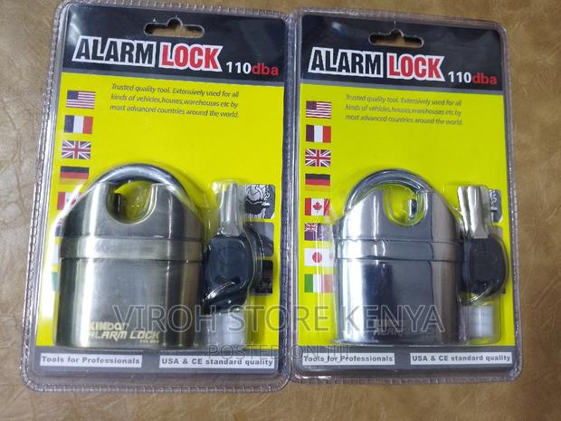 Alarm Padlock 110dba Siren Lock With Anti-Theft Shackles