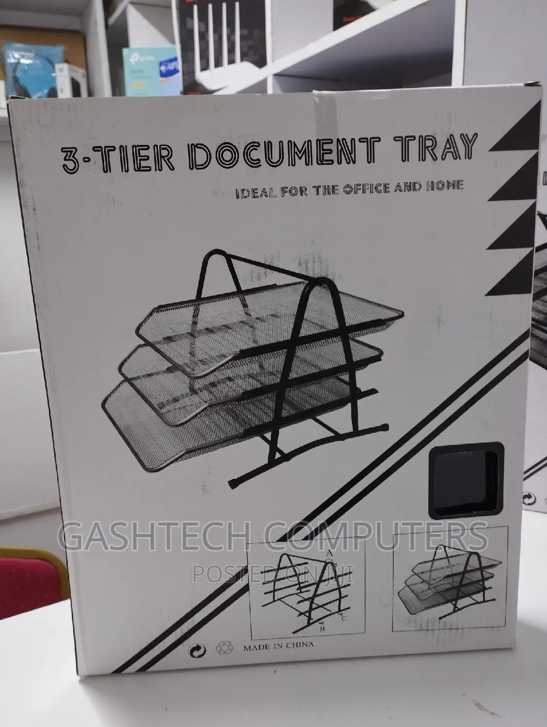 3tier Document Tray Metallic