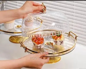 Pastry/Food Transparent Tray With Cover 
Size -30cm