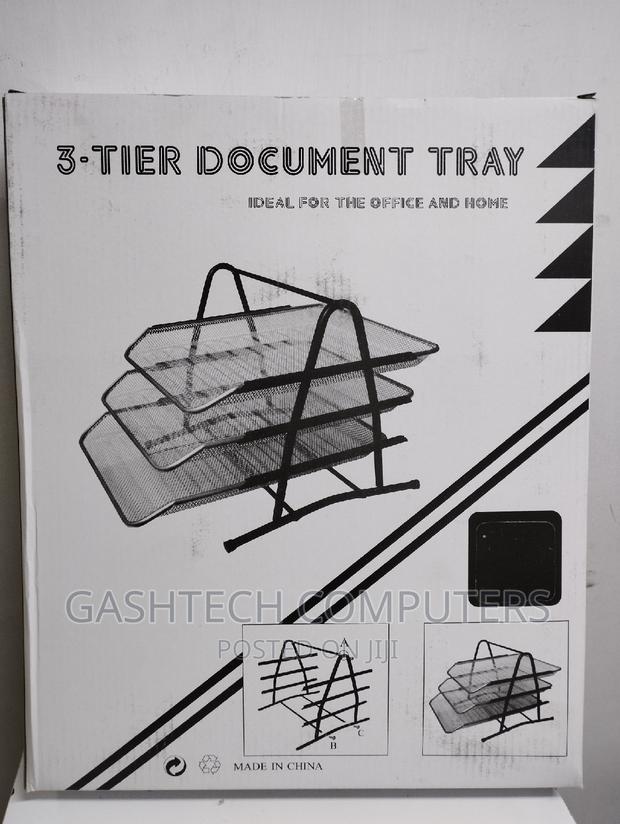 3-Tier Document Tray Metallic 3 Tier Document Tray Metallic