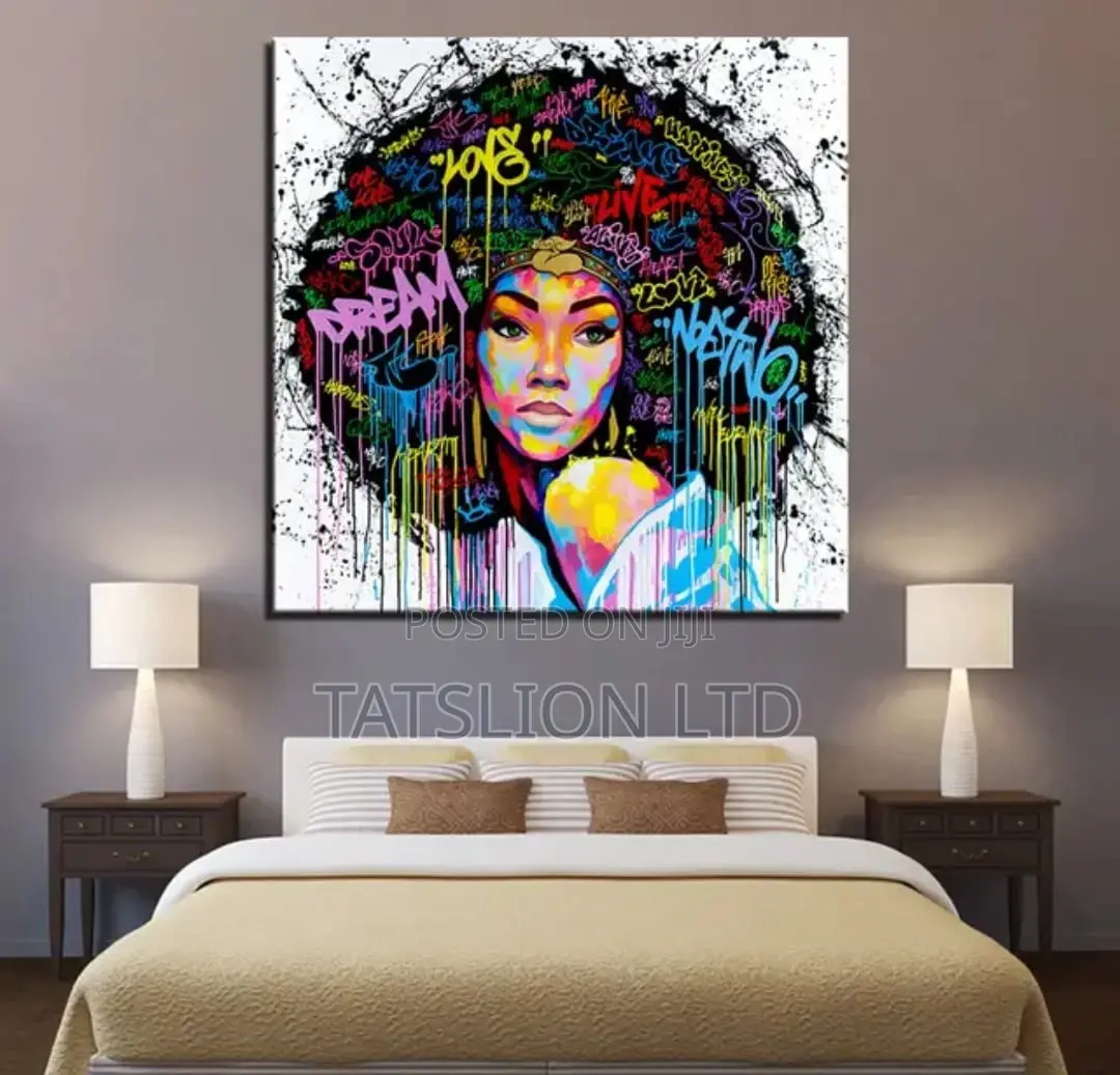Wall Art Lady Hair Canvas