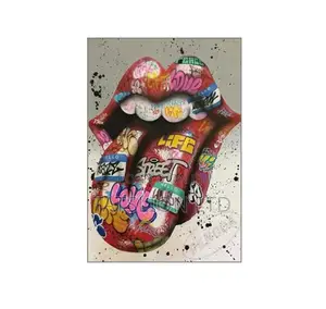 Tongue Canvas Wall Art A2