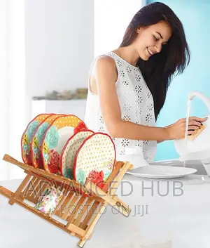 Foldable Bamboo Dishrack