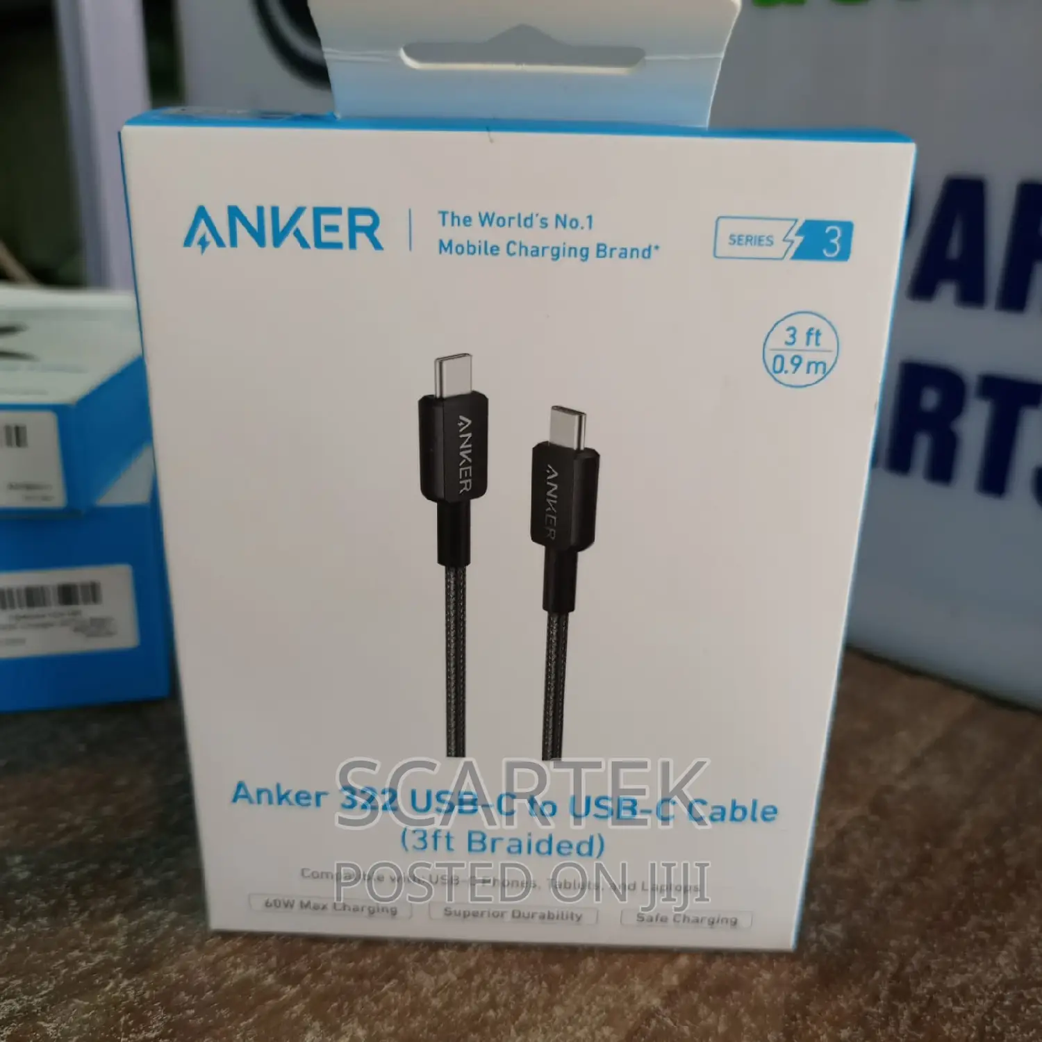 Anker 322 Usb-c To Usb-c Cable (3ft Braided)