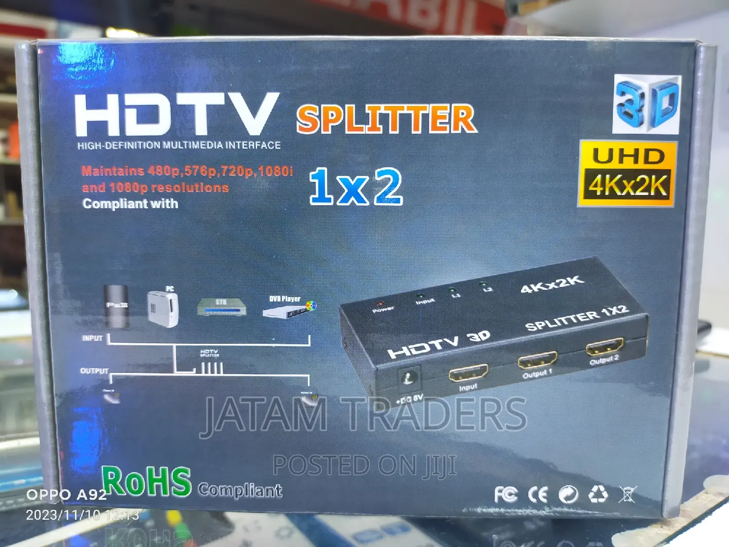 High Quality HDMI Splitter 1x2 Full HD 1080