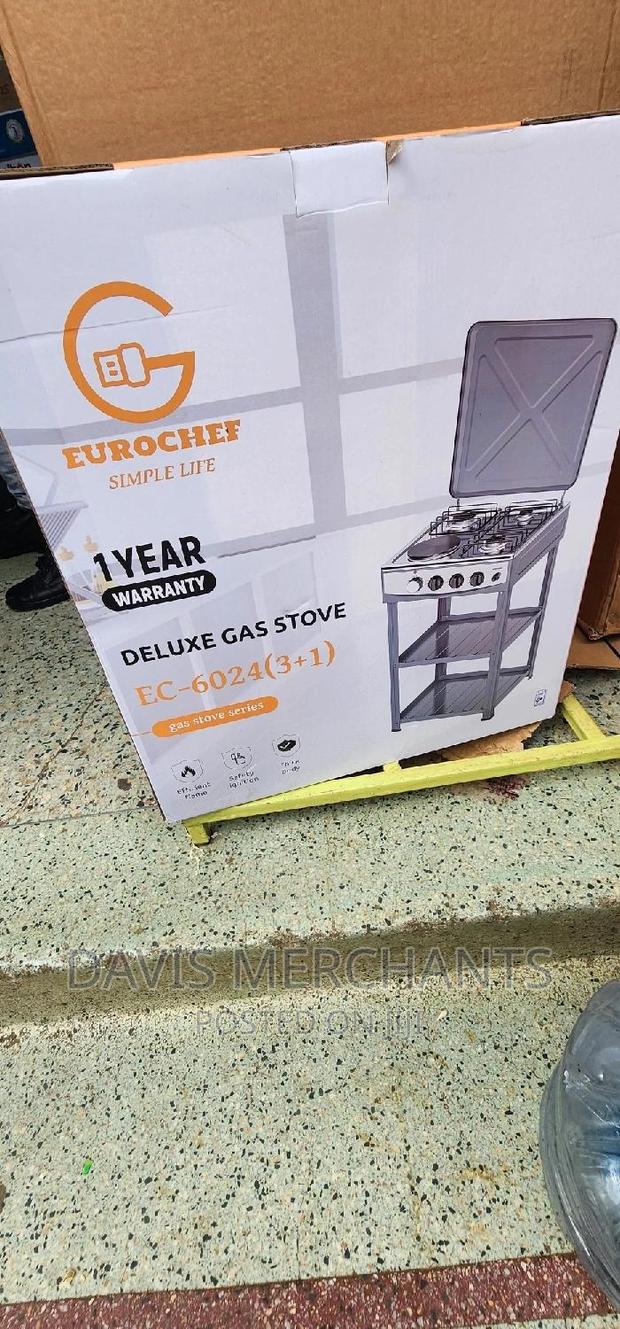 Cooker With Stand, 3 Gas Cooker Stoves and 1 Electric