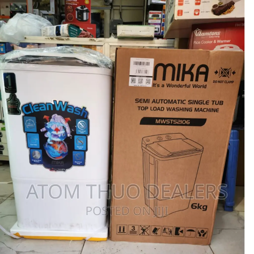 Top Load Semi Automatic Single Tub Washing Machine 6 Kg Mika