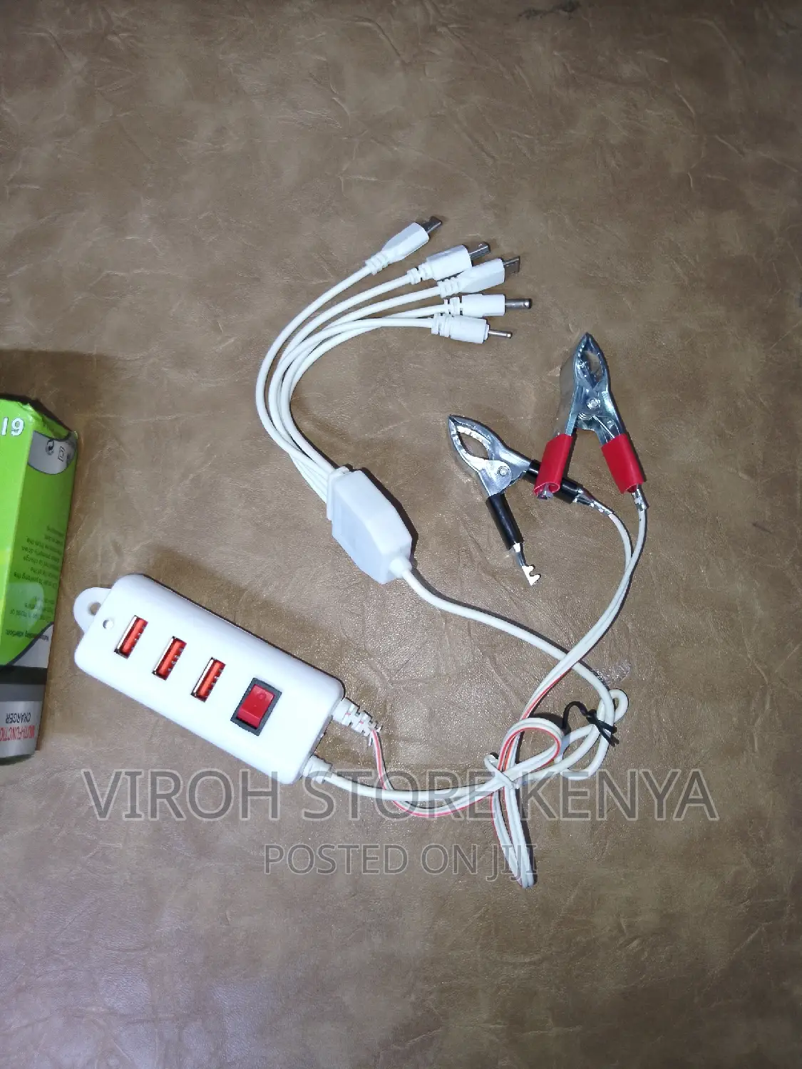 DC Phone Charger 6 in 1 With 3 Usb Ports and Switch