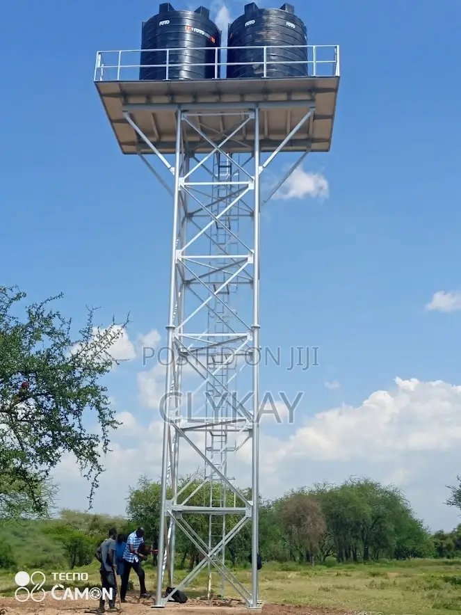 Erect Assemble Steel Water Tank Steel Tower