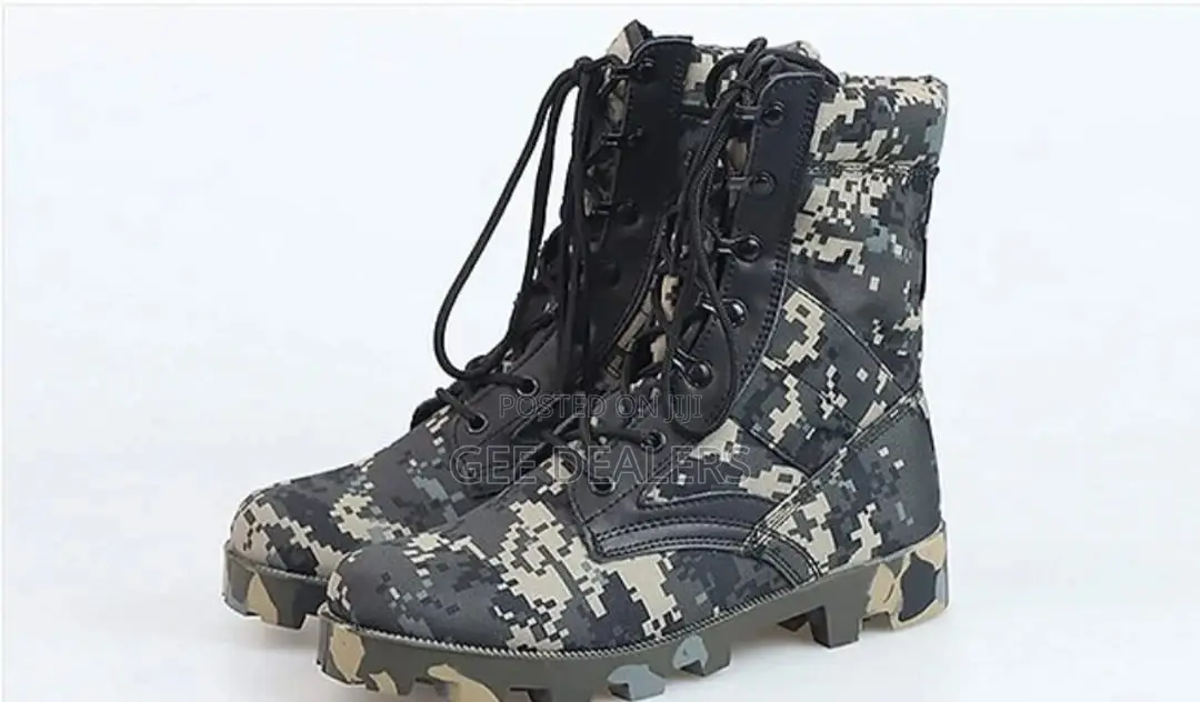 Camouflage Black Military Tactical Boots