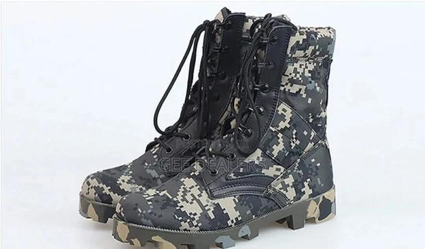 Camouflage Black Military Tactical Boots