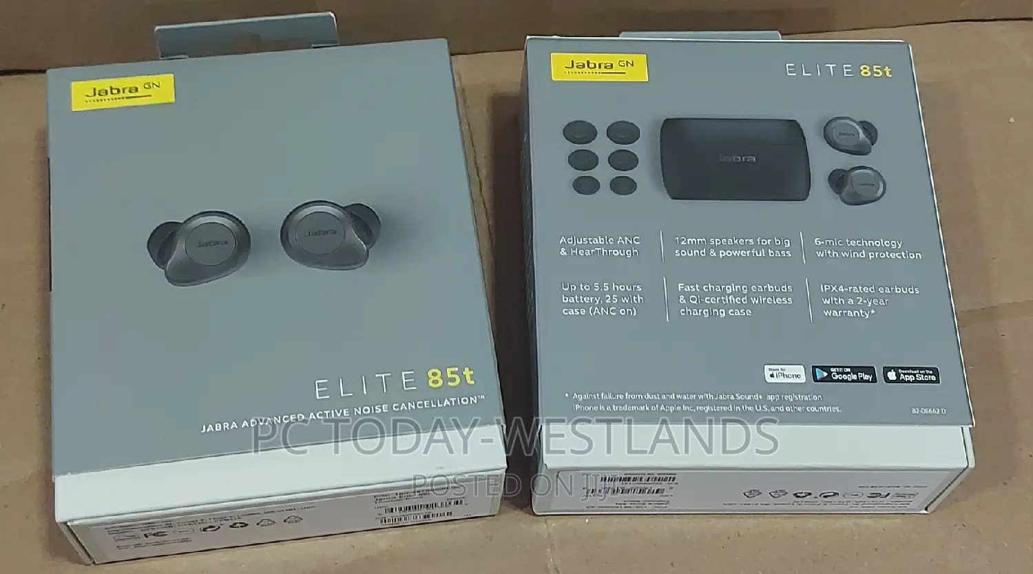 Jabra Elite 85t True Wireless Bluetooth Earbuds, Titanium BK