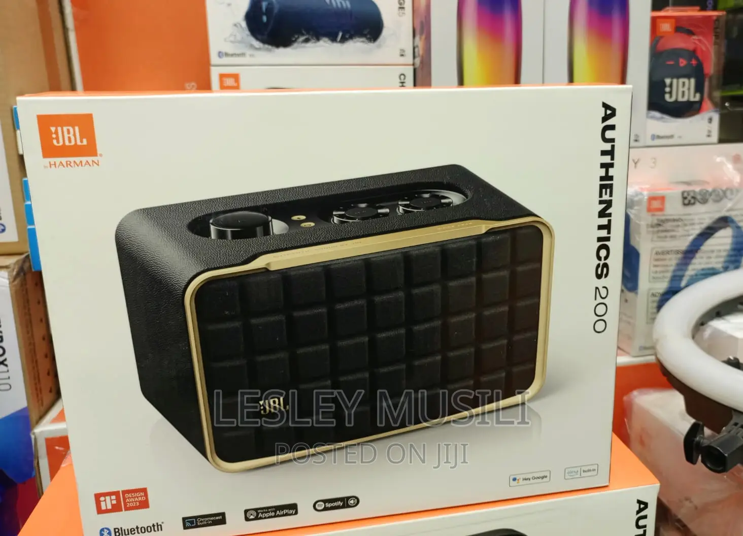 JBL Authentics 200 - Wireless Home Speaker, Built in Wi-Fi,