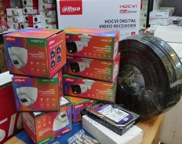 4 Channel 2mp Dahua Colored Complete 4 Cameras Package