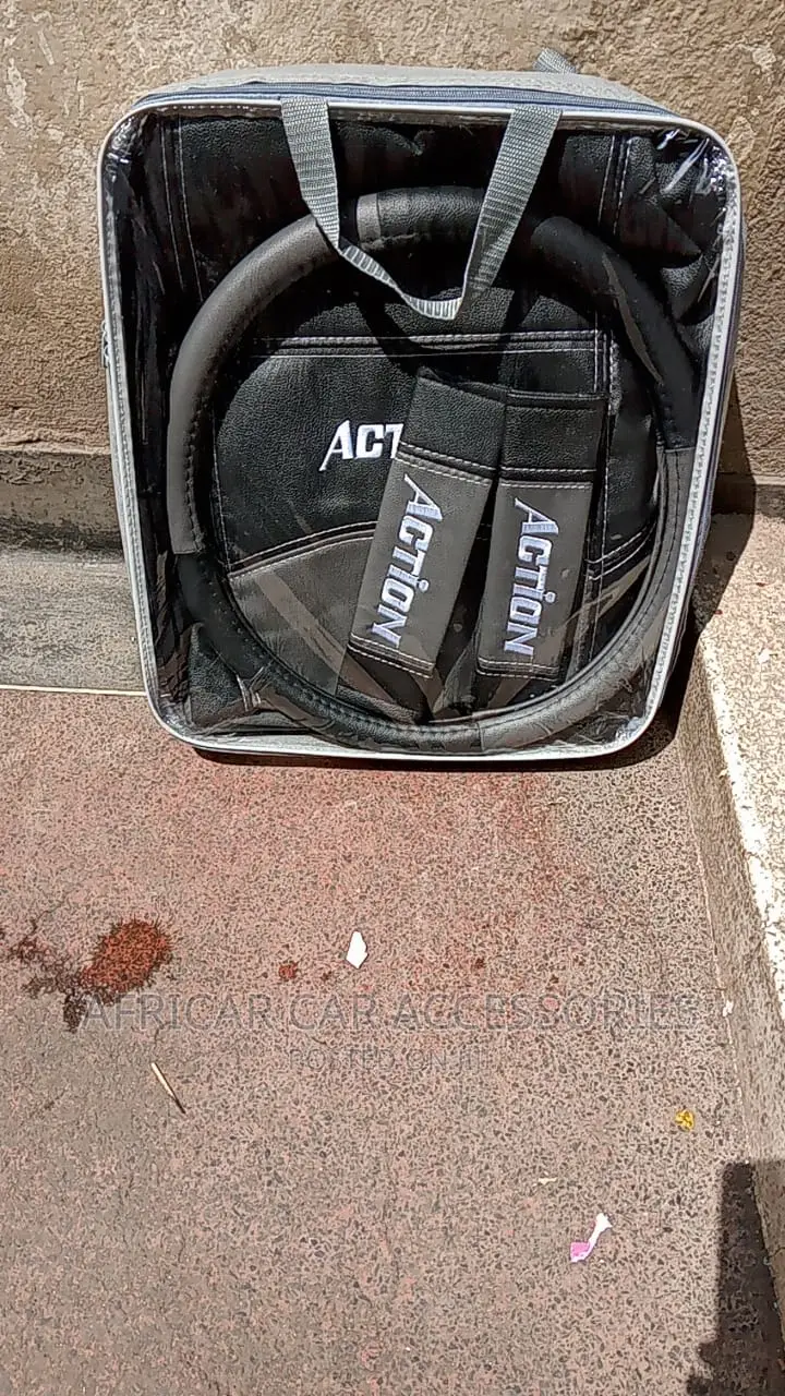 Black With Grey Color Synthetic Action Seat Covers in Nairobi Central