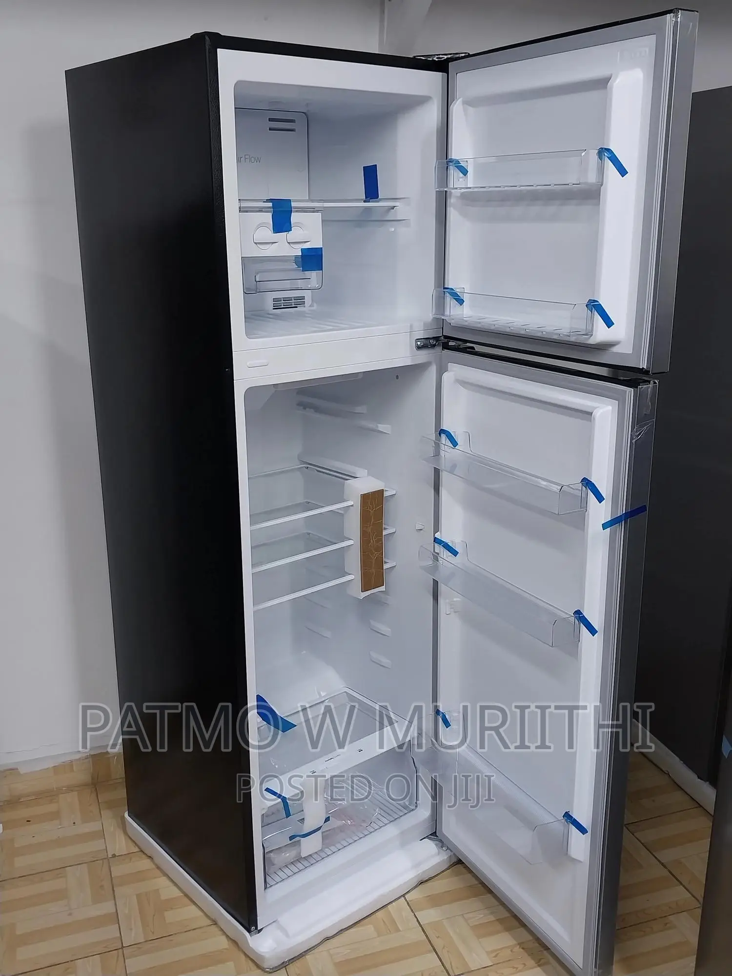 Mika Refrigerator, 255l, No Frost, Double Door, Line Silver