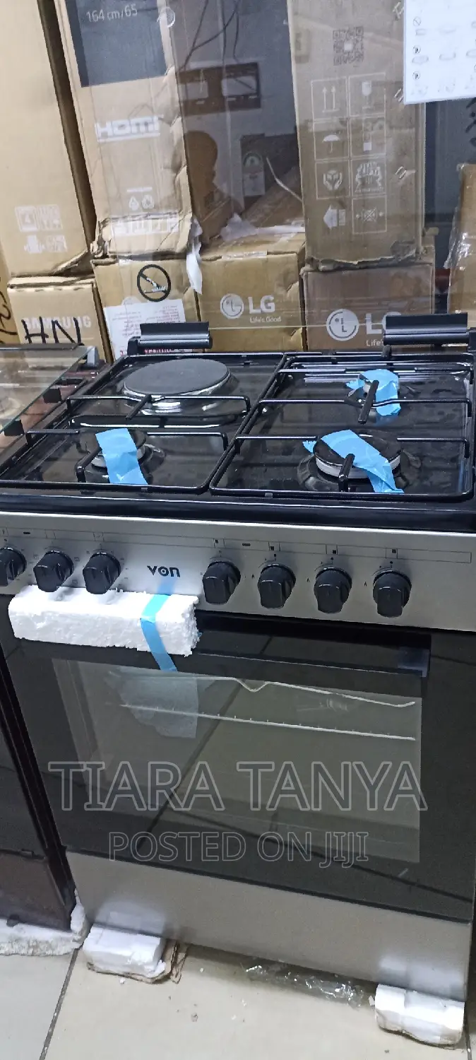 VON VAC6SV31UY 3 Gas + 1 Electric Cooker 60cmx60cm SILVER