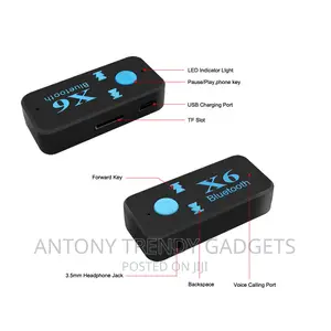 X6 Bluetooth 5.0 Receiver 3.5mm AUX Car Stereo