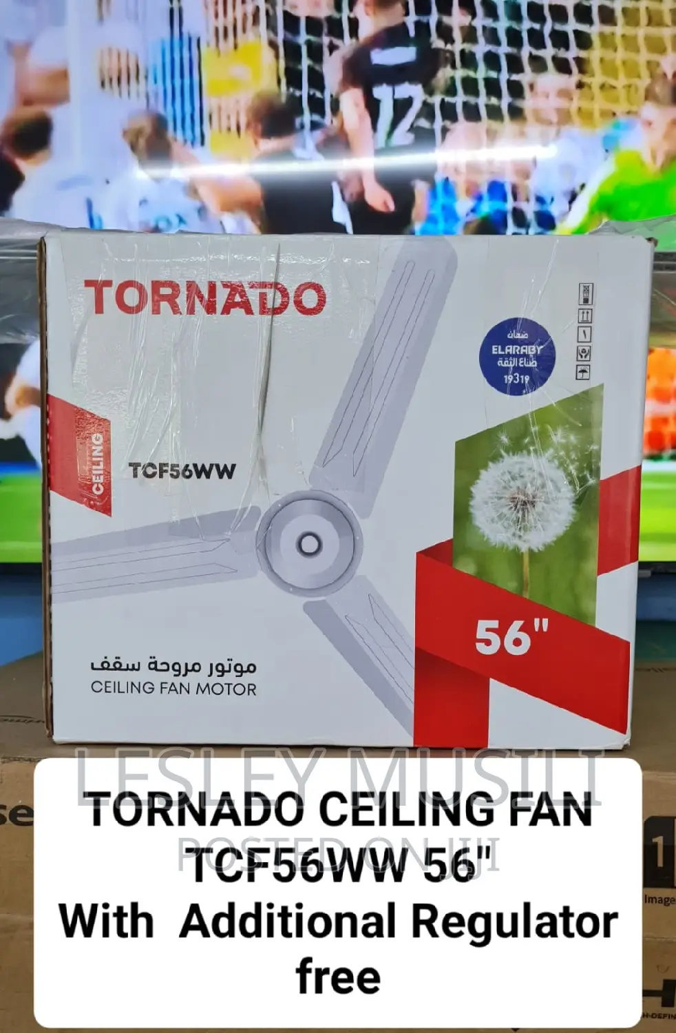 Tornado Ceiling Fan 56 Inch With 3 Metal Blades 5