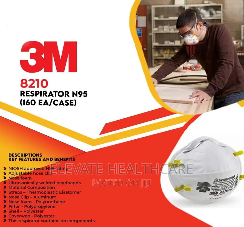 N95 Masks - Original 3m 8210, Particulate Respirator
