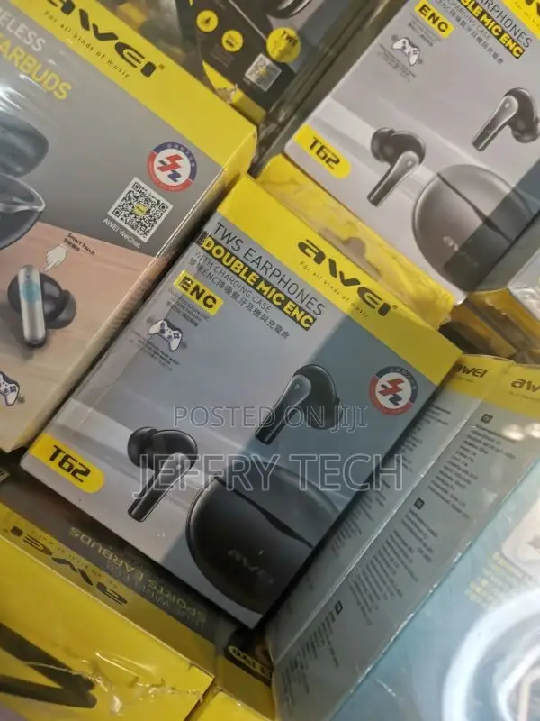 Awei T62 4 Mic ENC Earphones Bluetooth Earbuds TWS Wireless