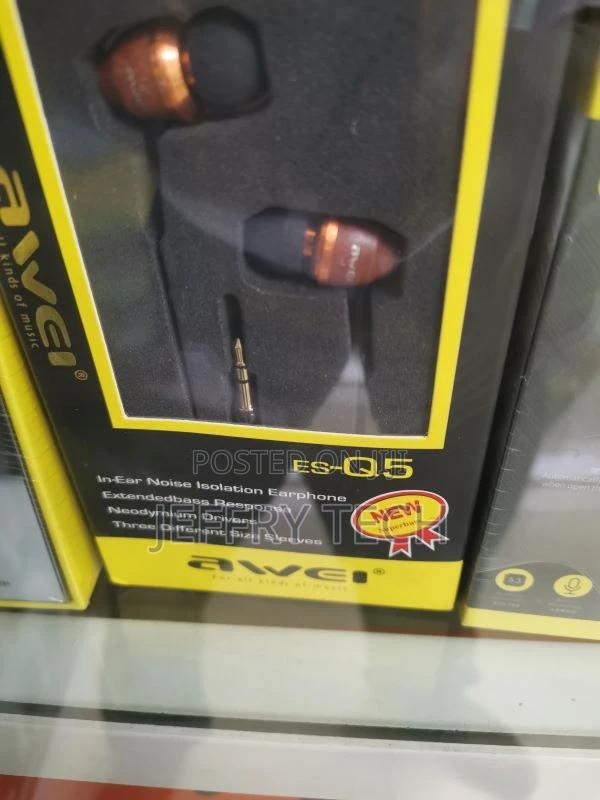 Awei ES-Q5 3.5mm Wooden In-ear Wired Earphone Without Mic