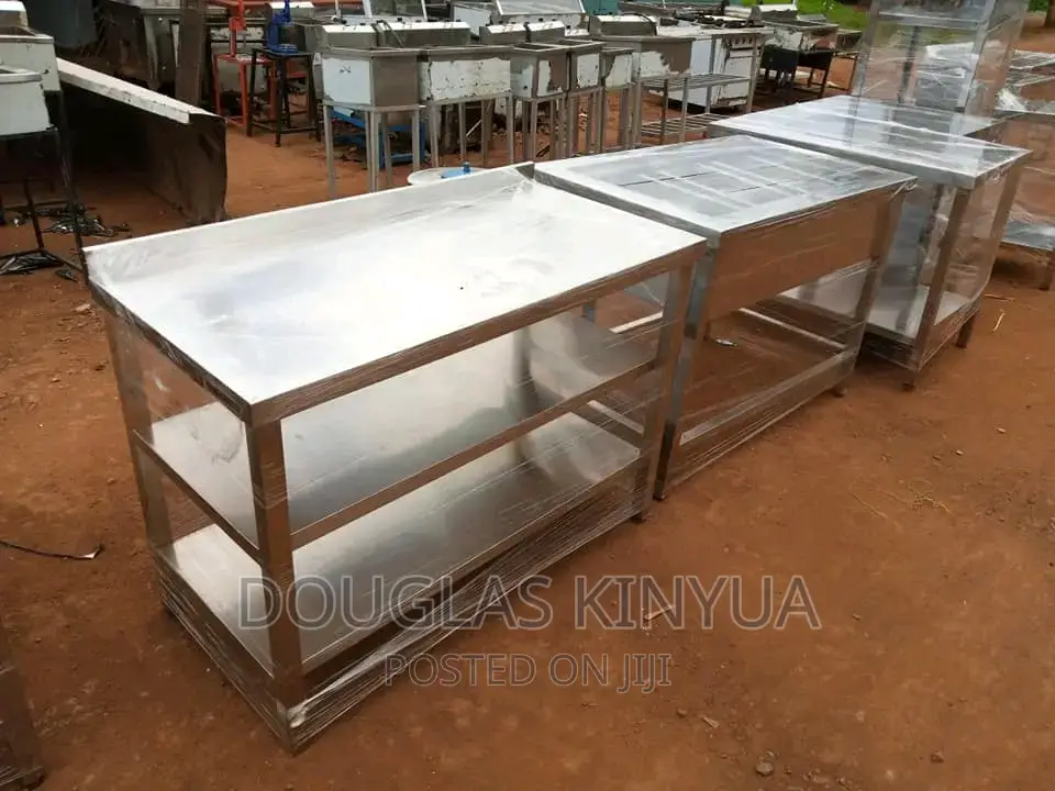 St Working Table With Shelves.